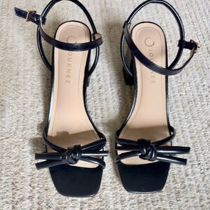 Journee Collection Black Strappy Heels